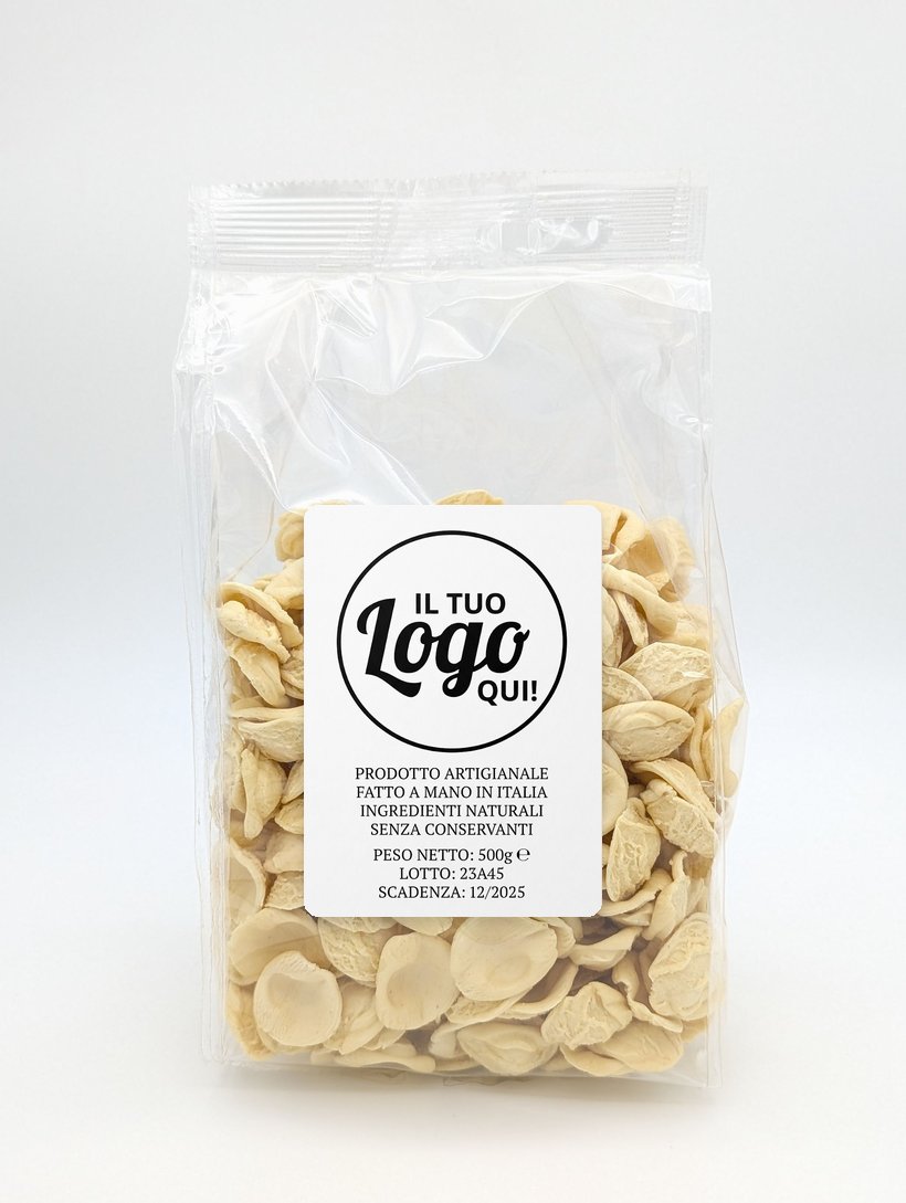 Orecchiette Suma con la tua etichetta personalizzata