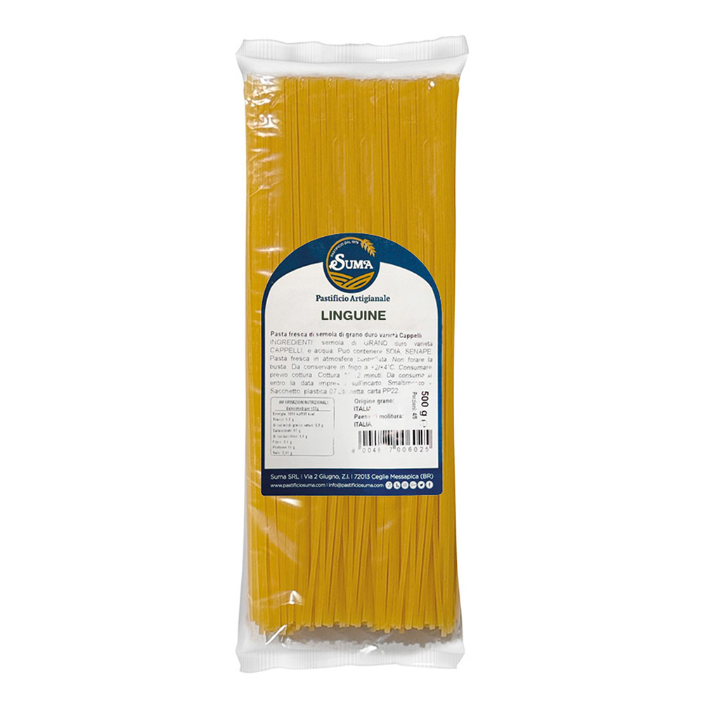 Linguine – Pasta Secca di Semola di Grano Duro Trafilata al Bronzo