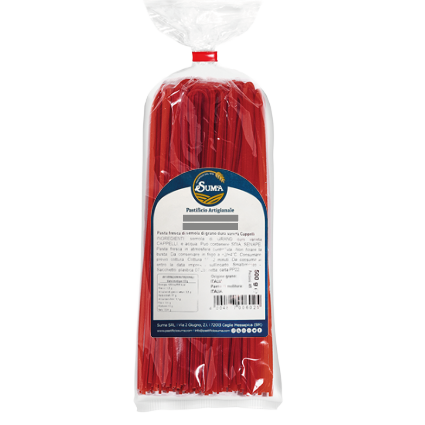 Linguine al Vino Rosso – Pasta Secca di Semola di Grano Duro Trafilata al Bronzo