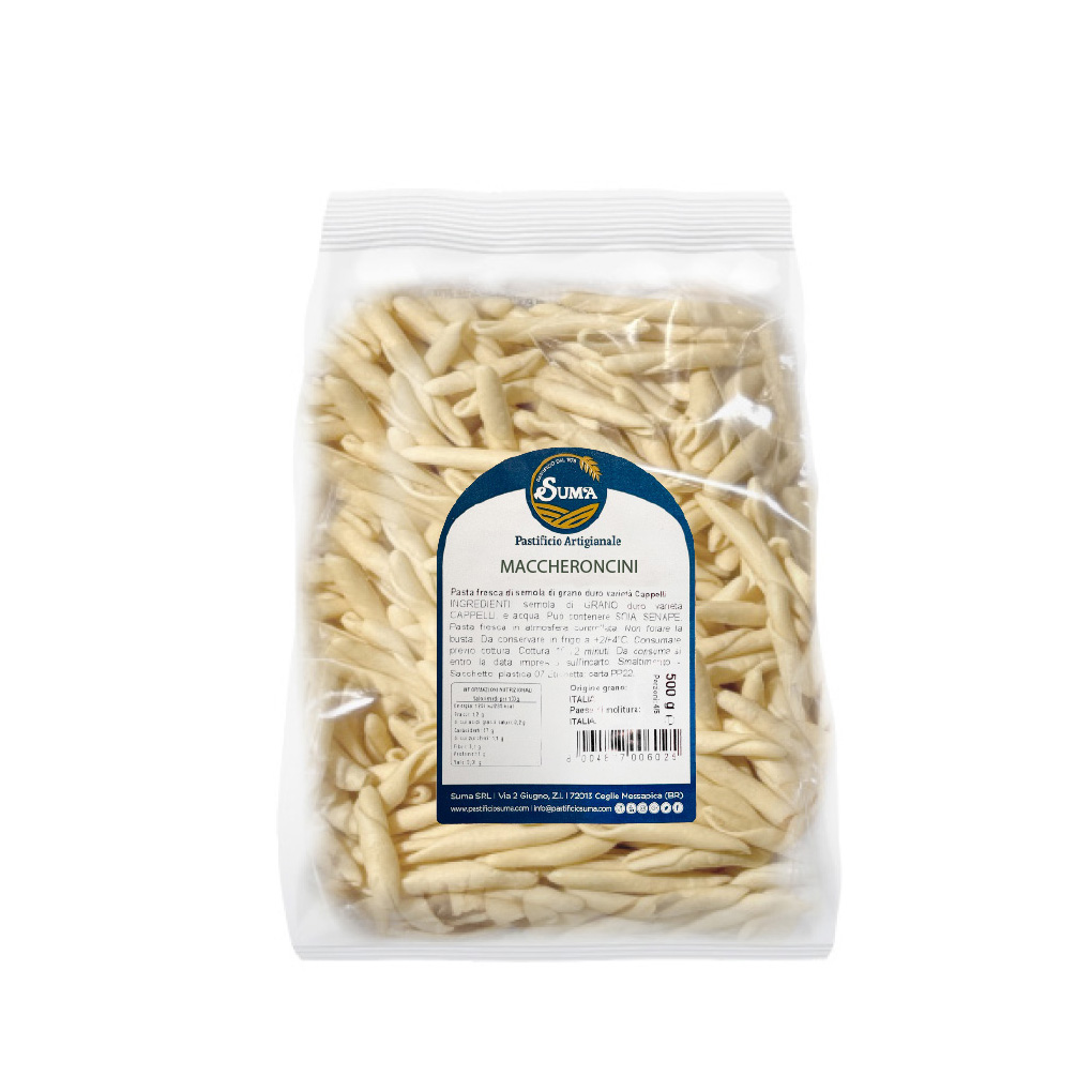 Maccheroncini Secchi – Pasta Secca di Semola di Grano Duro