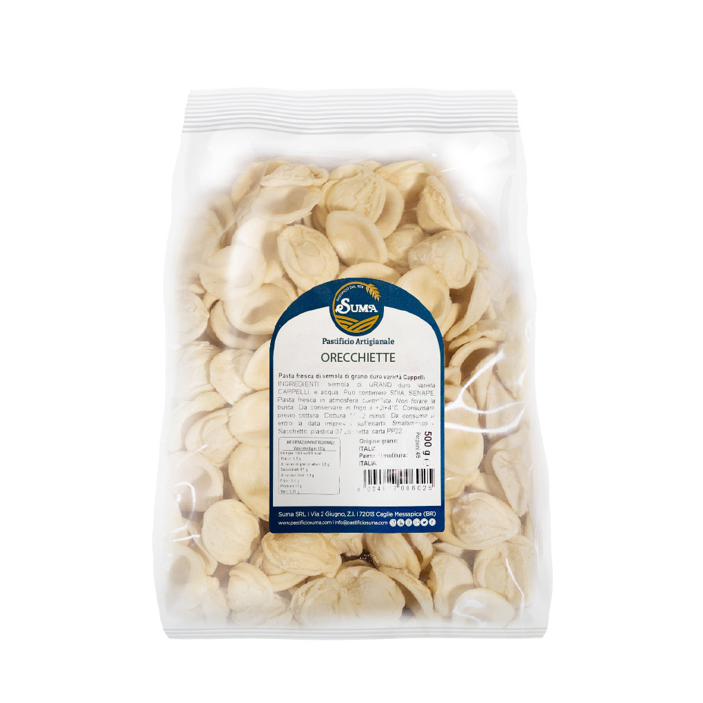 Orecchiette Secche - Pasta Secca di Semola di Grano Duro